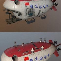 3D model Jiaolong submarine PBR