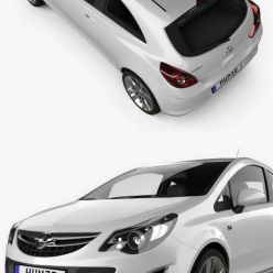 3D model Opel Corsa 3-door 2011