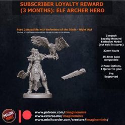 3D model Loyalty Reward 03 Months - Elf Archer Hero – 3D Print