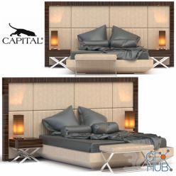 3D model Bed Kimera Double Bed set by Capital (Atmosphera)