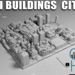 3D model ArtStation – SCI-FI BUILDINGS CITY KIT