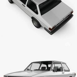 3D model Volkswagen Jetta 2-door 1979