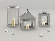 3D model Antique lanterns candlesticks