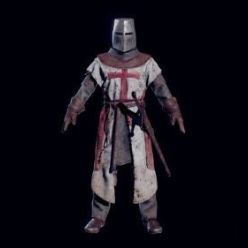 3D model Crusader Knight PBR