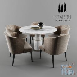 3D model Nuka chair and table AGRA by Brabbu