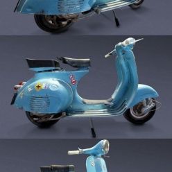 3D model Vintage Vespa Scooter