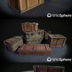 3D model Wooden crates