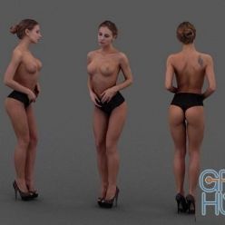 3D model Nude Girl Posing