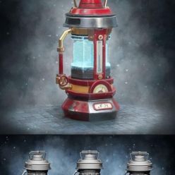 3D model Stylized Biological Container PBR