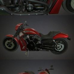 3D model Harley Davidson Low Poly PBR