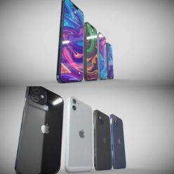 3D model Apple iPhone 13 mini & 13 & 13 pro &13 pro MAX set