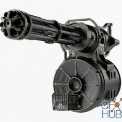 3D model Minigun Hi-Poly