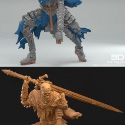 3D model Undead Knight Version Two Single – 3D Print