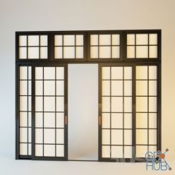 3D model Japanese doors