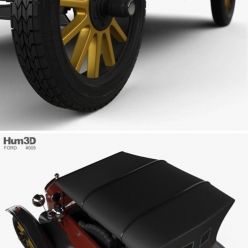 3D model Ford Model T 4door Tourer 1924 car