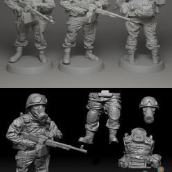 3D model Albino Raven Soldier 01 – 3D Print