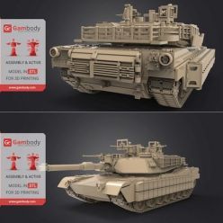 3D model Tank M1A2 Abrams Tusk – 3D Print