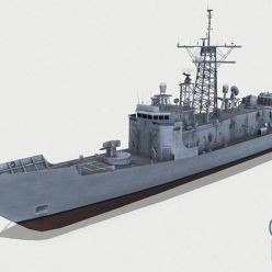 3D model CGTrader – Oliver Hazard Perry-class frigate Low-poly