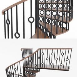 3D model Stairs winding