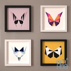3D model Butterfly Mask Artwork Decor by Paperpan