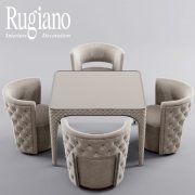 3D model Giotto armchair and table by Rugiano