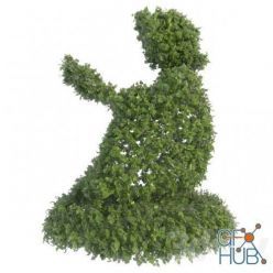 3D model Girl reading a book - Topiary