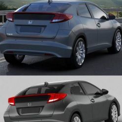 3D model Honda Civic 5-door 2012 car