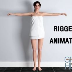3D model CGTrader – Rigged Girl in Towel
