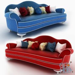 3D model Avangarde Sofa with pillows