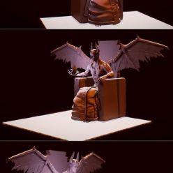 3D model Demon and the throne – 3D Print