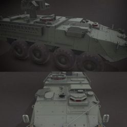3D model M1134 Stryker PBR