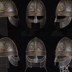 3D model Viking Helmet PBR