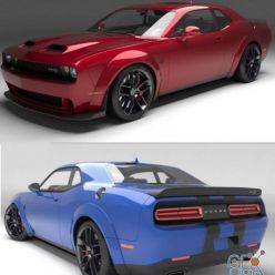 3D model Dodge Challenger SRT Hellcat 2019