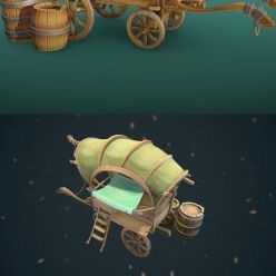 3D model Trade’s cart (FBX)