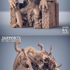 3D model Trollking Drungvandel on his Throne – 3D Print