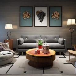 3D model Group of furnishings for the mixed living room 33