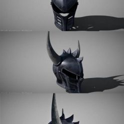3D model Dark Fantasy Helmet PBR