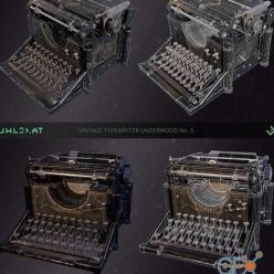 3D model Vintage Typewriter PBR
