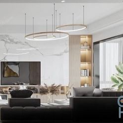 3D model Modern Style Living Room 2020 A081 (Corona)