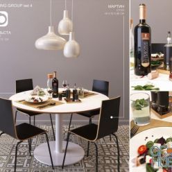 3D model DINING GROUP by IKEA set 4