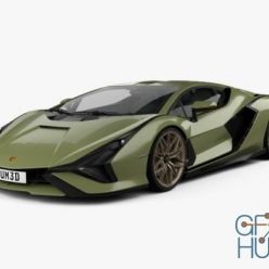 3D model Hum 3d Lamborghini Sian 2020 car