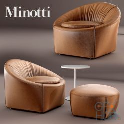 3D model Armchair Capri by Minotti