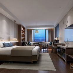 3D model Bedroom Interior of the Hotel 018