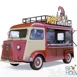 3D model Food truck Citroen Type H