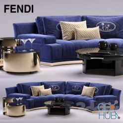 3D model Fendi Artu Round Sectional Sofa