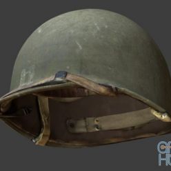 3D model US Helmet - WW2 Scanned Asset Pack