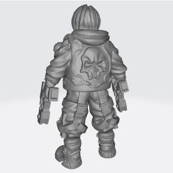 3D model Cosplayer Girl A2 Standing Double Handgun – 3D Print