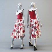 3D model Summer dress on mannequin
