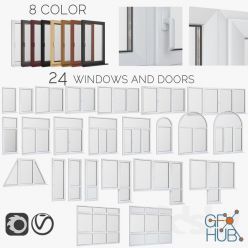 3D model Windows PVC doors