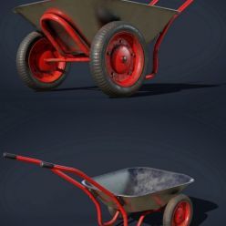 3D model Wheelbarrow PBR